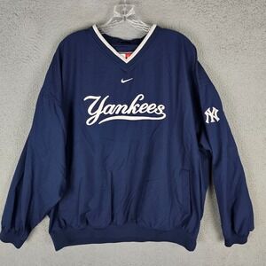 New York Yankees Jacket Mens 2XL Windbreaker Side Zip Nike Team MLB Baseball